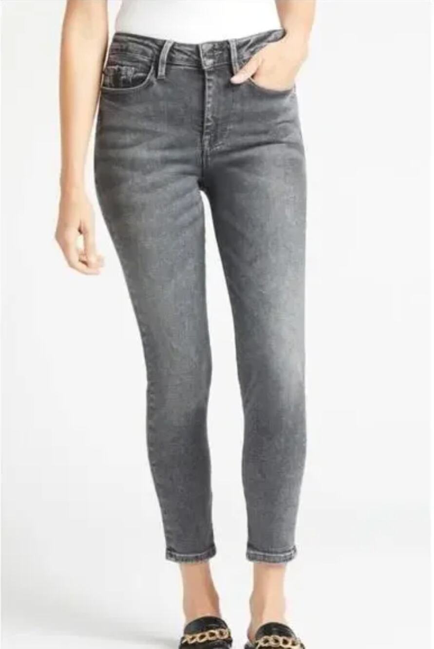 FRAME DENIM New Le One High Waist Gray Washed Crop Skinny Jeans // 1 - Picture 1 of 9